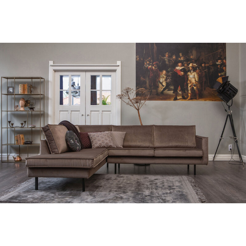 WOOOD-collectie Rodeo Corner Sofa Left Velvet Taupe