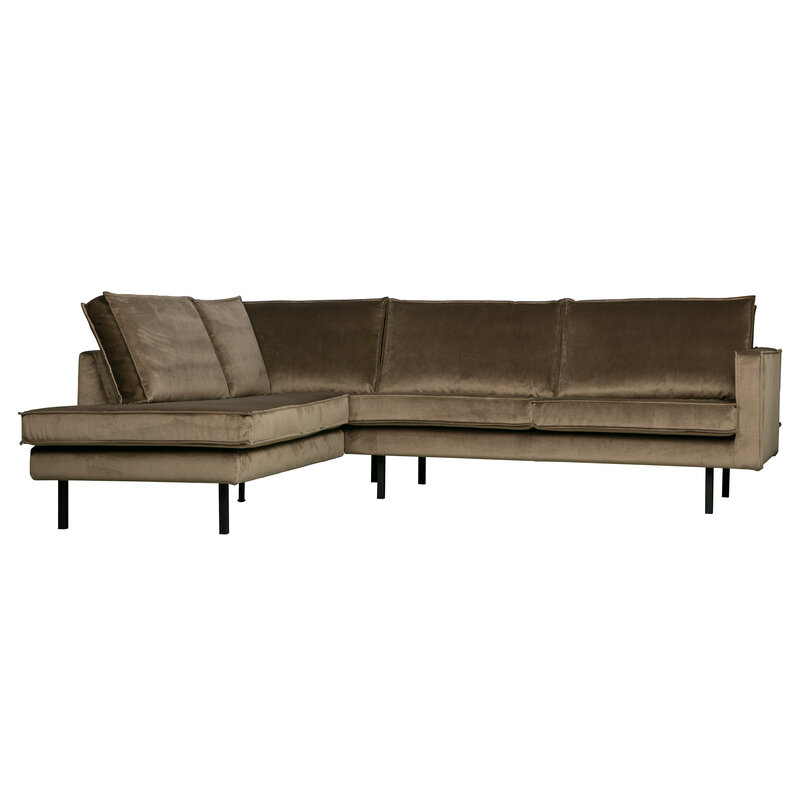 WOOOD-collectie Rodeo Corner Sofa Left Velvet Taupe