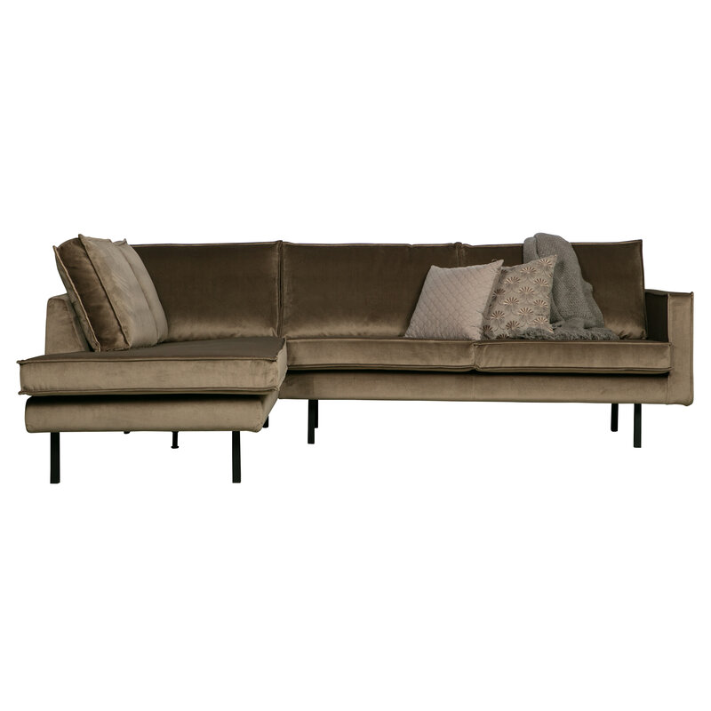 WOOOD-collectie Rodeo Corner Sofa Left Velvet Taupe