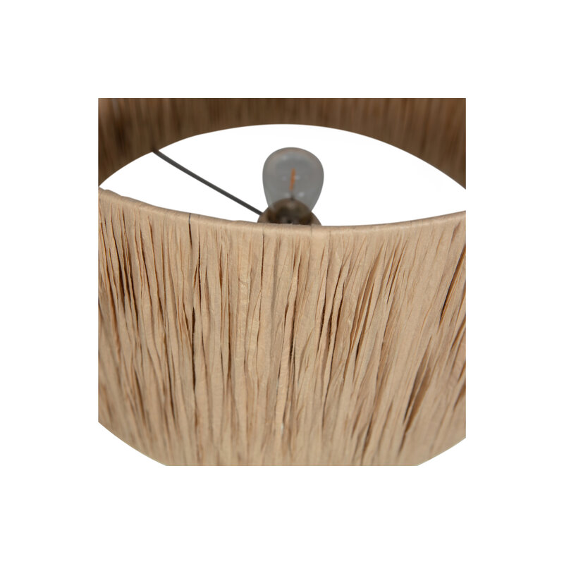 BePureHome-collectie Pointed Tafellamp Metaal/raffia Naturel
