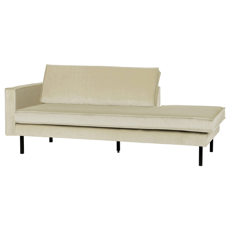 BePureHome-collectie Rodeo Daybed Left Velvet Pistache