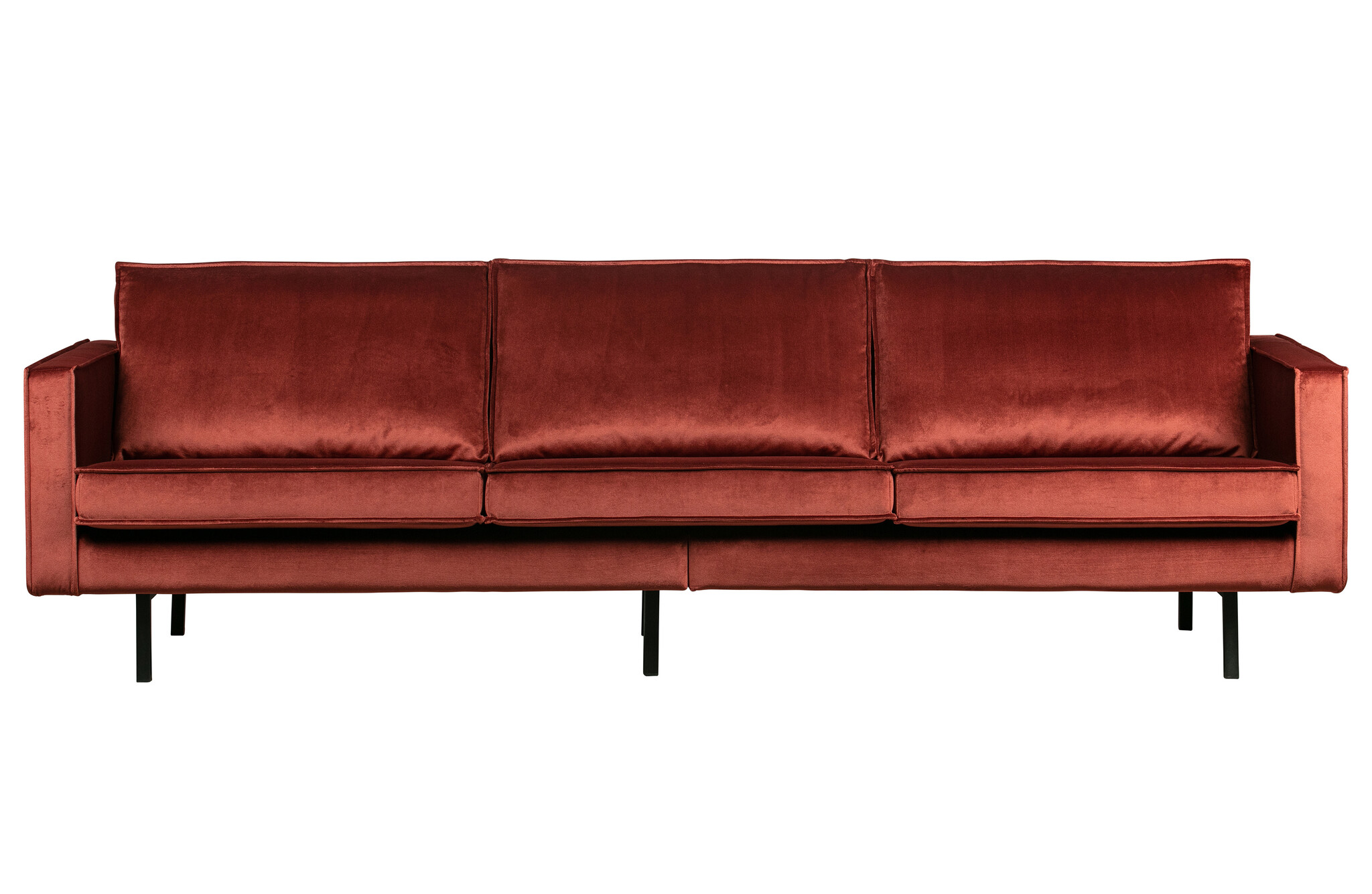 BePureHome-collectie Rodeo Bank 3-zits Velvet Chestnut