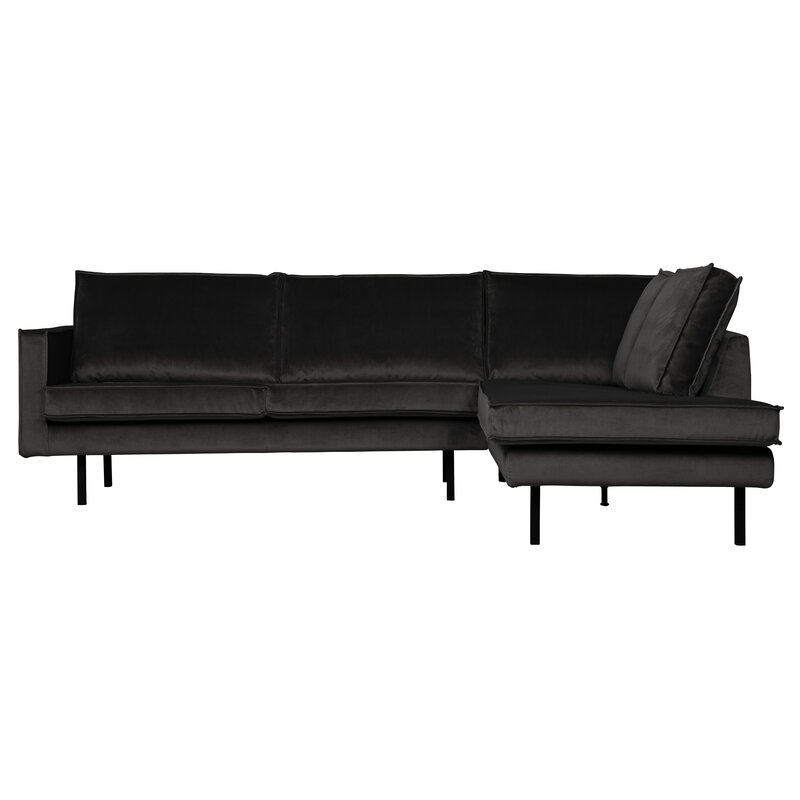 WOOOD-collectie Rodeo Hoekbank Rechts Velvet Antraciet