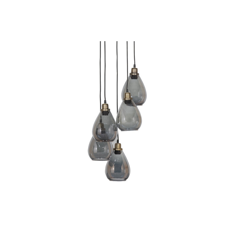 BePureHome-collectie Waterfall Hanglamp Glas Zwart