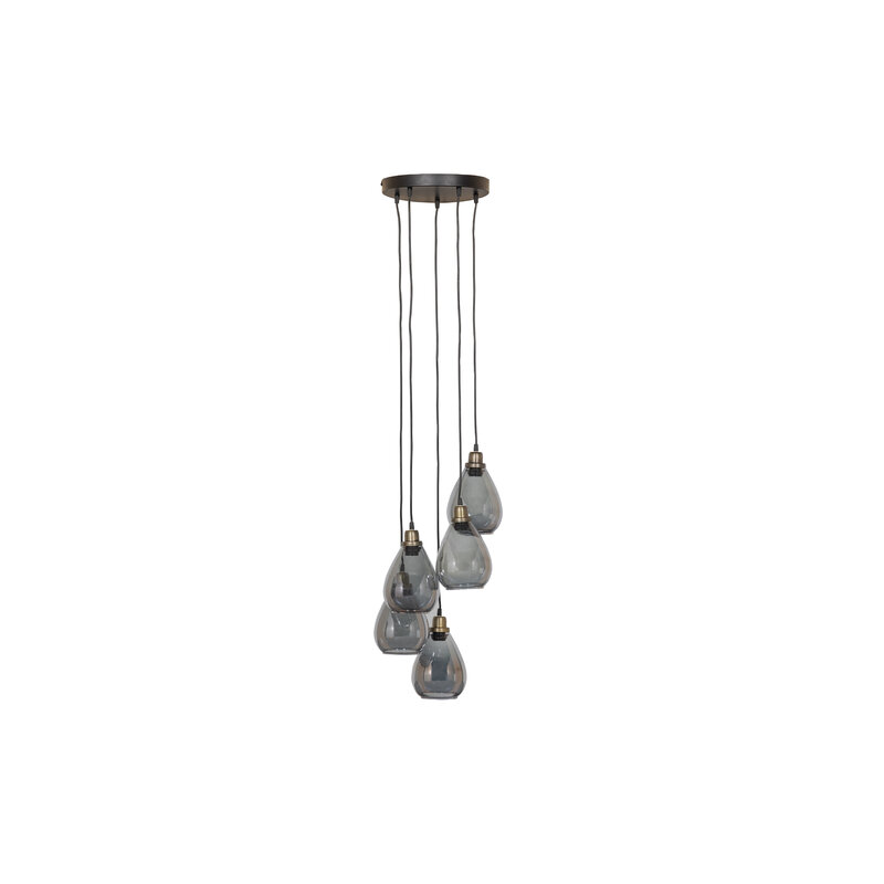 BePureHome-collectie Waterfall Hanglamp Glas Zwart
