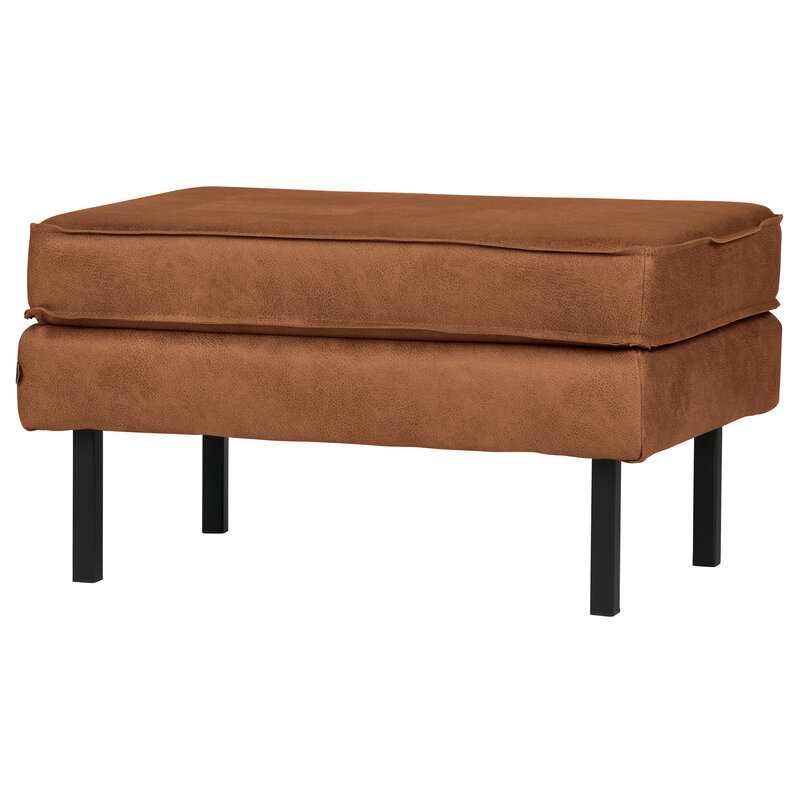 WOOOD-collectie Rodeo Hocker Op Poten Cognac