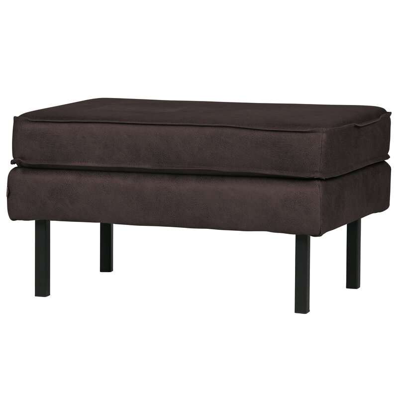 WOOOD-collectie Rodeo Hocker On Legs Black