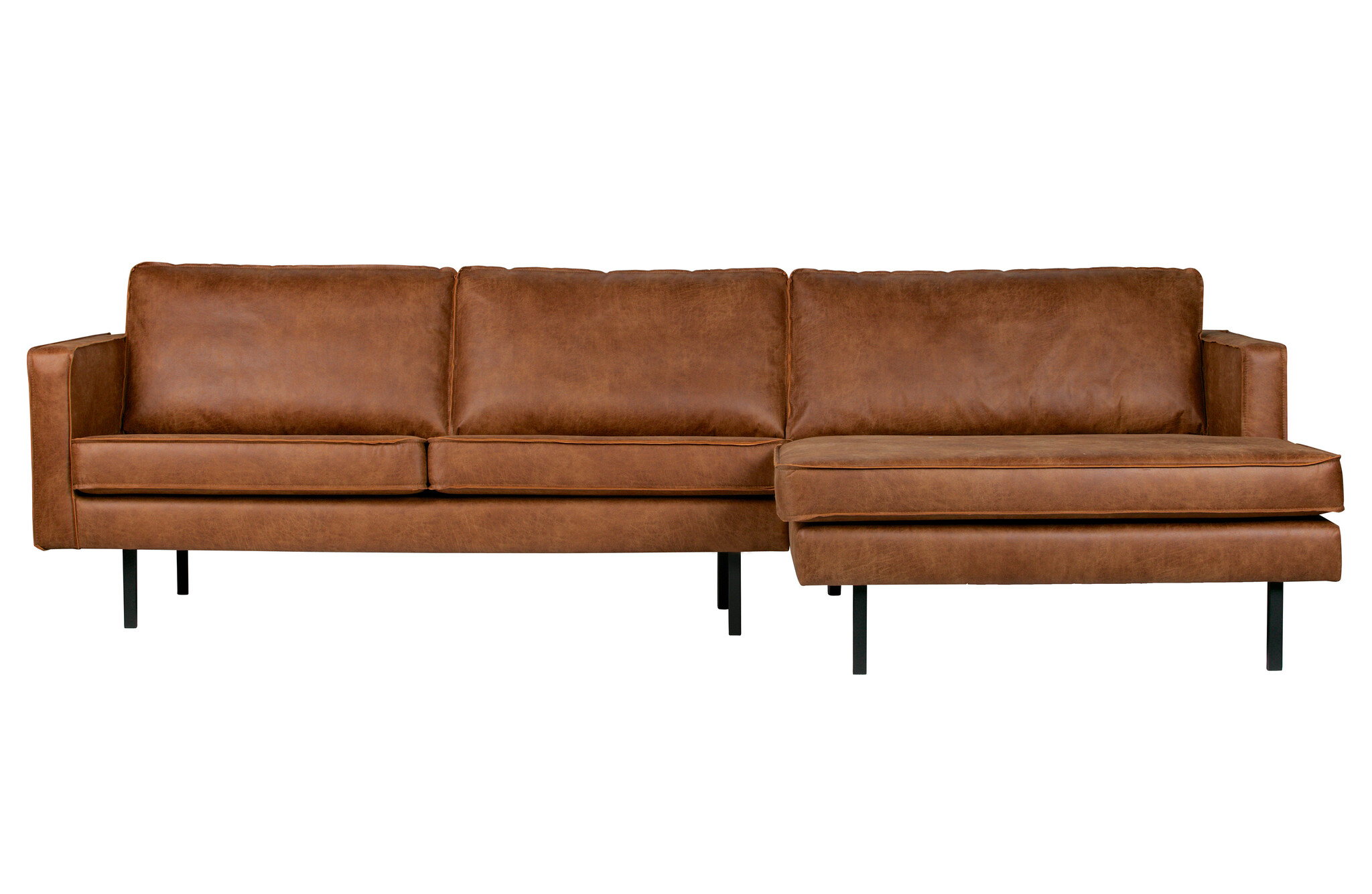 BePureHome-collectie Rodeo Chaise Longue Rechts Cognac