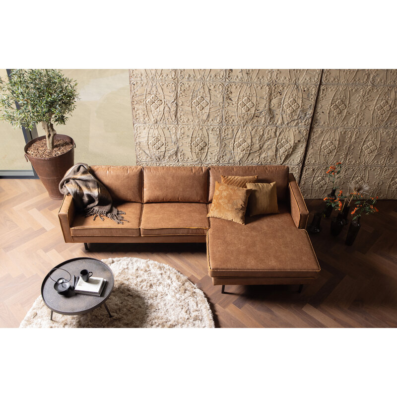WOOOD-collectie Rodeo Chaise Longue Rechts Cognac