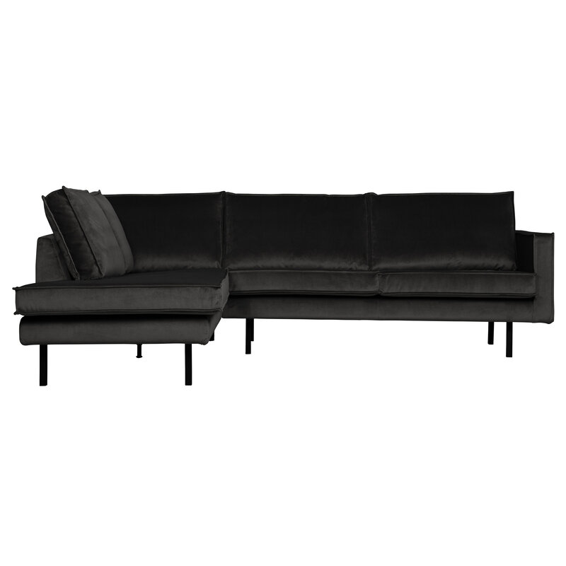 WOOOD-collectie Rodeo Hoekbank Links Velvet Antraciet