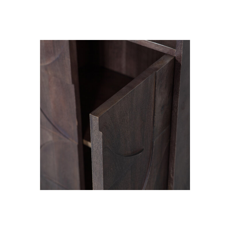 WOOOD-collectie Draw 4-door Storage Cabinet With Open Compartment Mango Wood
