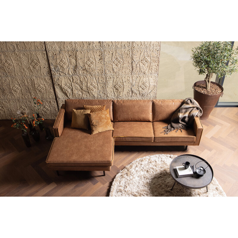 WOOOD-collectie Rodeo Chaise Longue Left Cognac