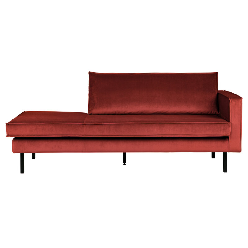 WOOOD-collectie Rodeo Daybed Right Velvet Chestnut