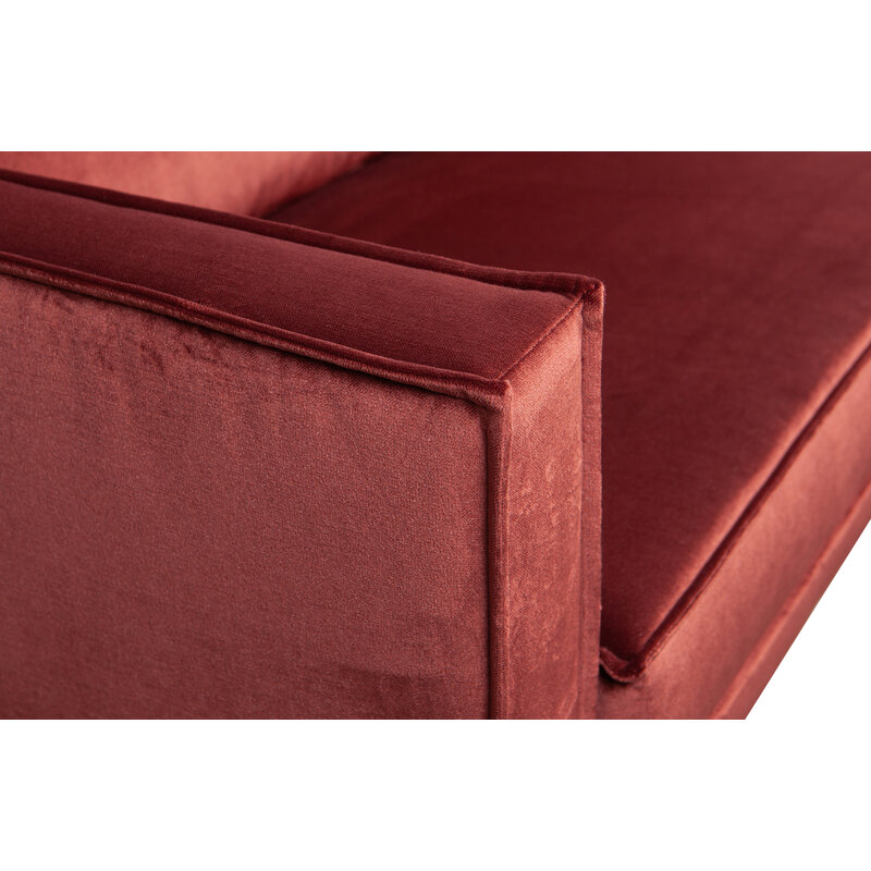 BePureHome-collectie Rodeo Daybed Right Velvet Chestnut