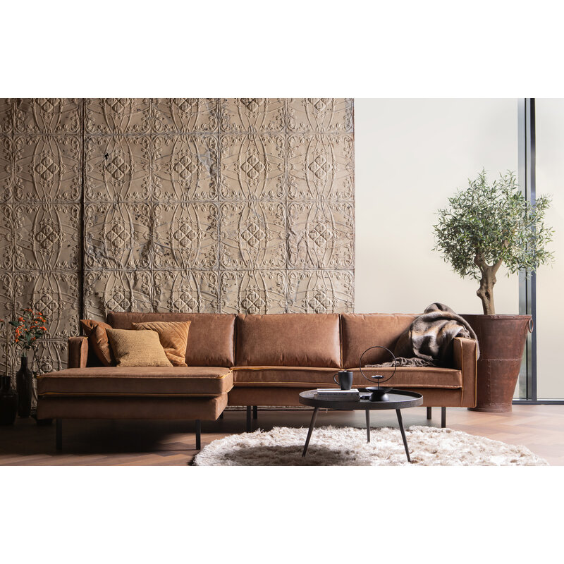 WOOOD-collectie Rodeo Chaise Longue Left Cognac