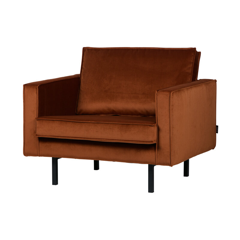 WOOOD-collectie Rodeo Armchair Velvet Rust