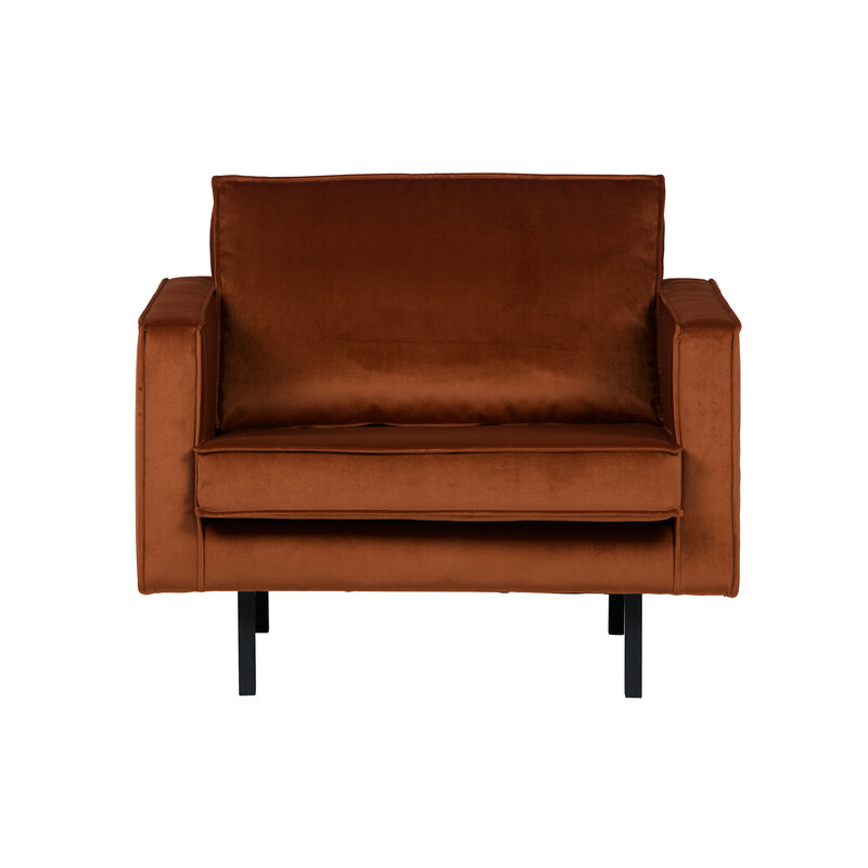 WOOOD-collectie Rodeo Armchair Velvet Rust
