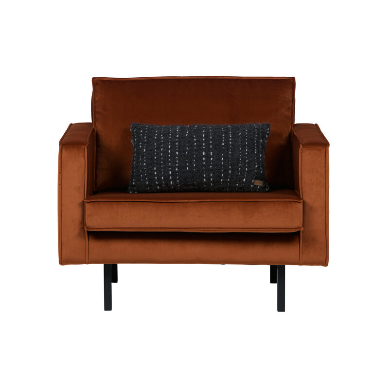 WOOOD-collectie Rodeo Fauteuil Velvet Roest