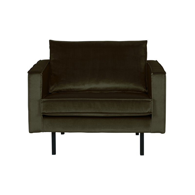 WOOOD-collectie Rodeo Armchair Velvet Dark Green Hunter