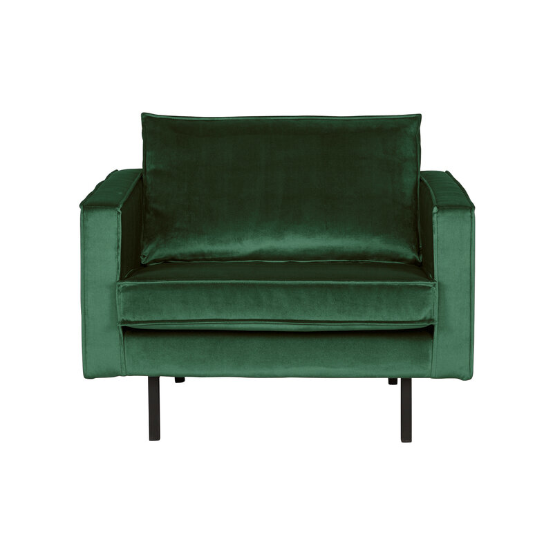 WOOOD-collectie Rodeo Armchair Velvet Green Forest