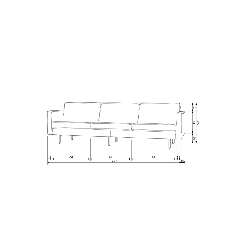 WOOOD-collectie Rodeo Sofa 3-seater Army