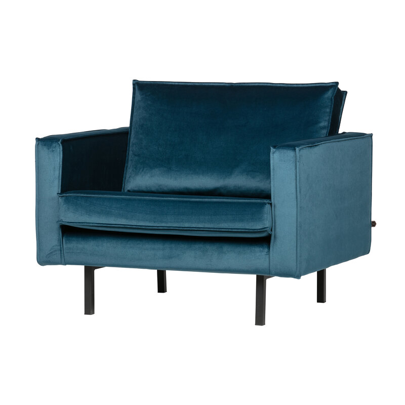 WOOOD-collectie Rodeo Fauteuil Velvet Blue