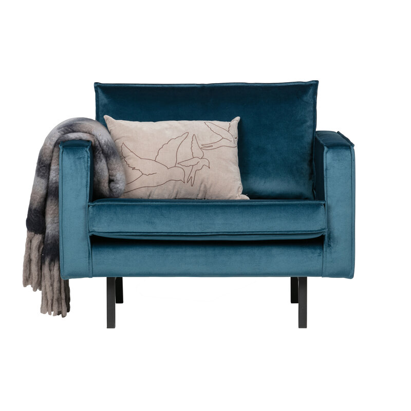 WOOOD-collectie Rodeo Fauteuil Velvet Blue