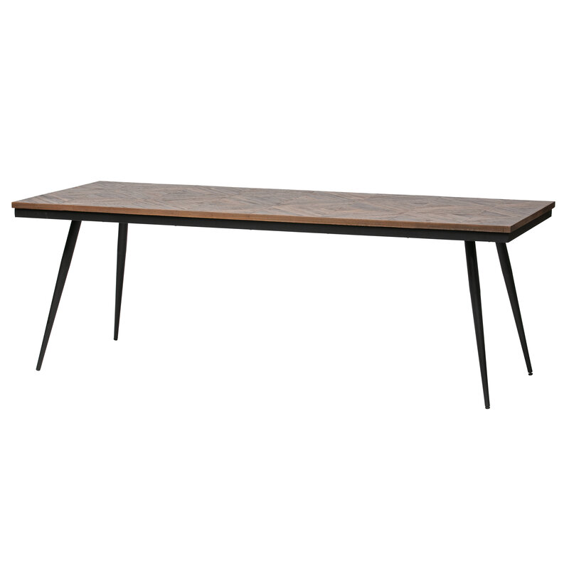 WOOOD-collectie Rhombic Eettafel 220x90cm Hout/metaal