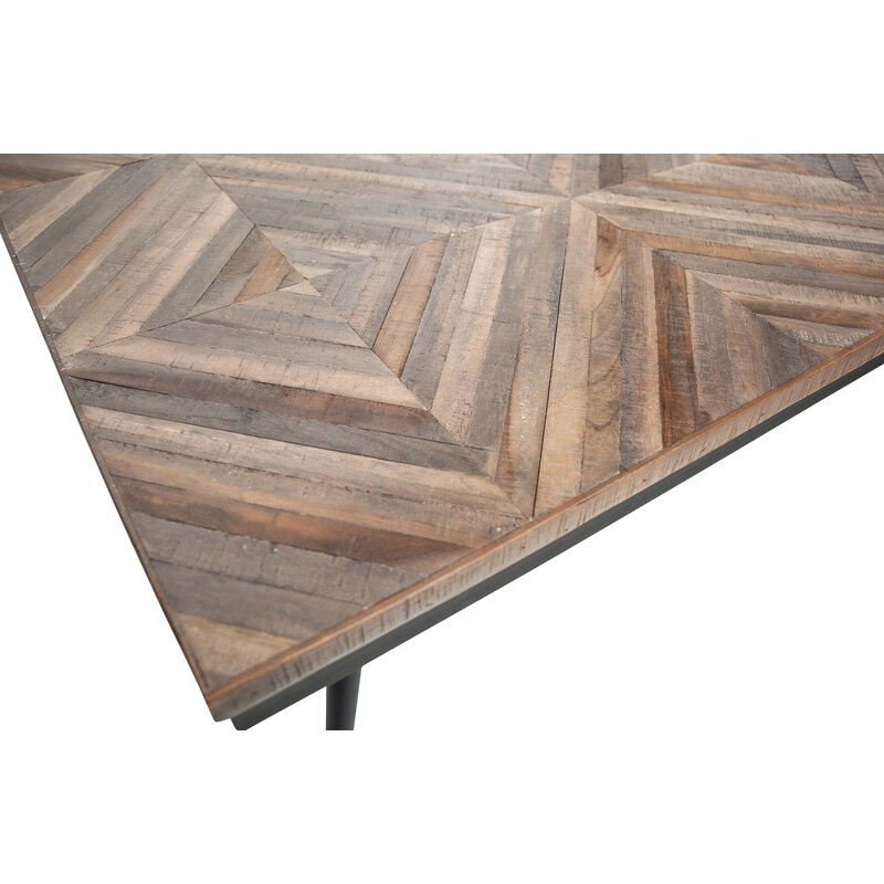 WOOOD-collectie Rhombic Eettafel 220x90cm Hout/metaal