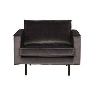 WOOOD Rodeo Fauteuil Velvet Antraciet