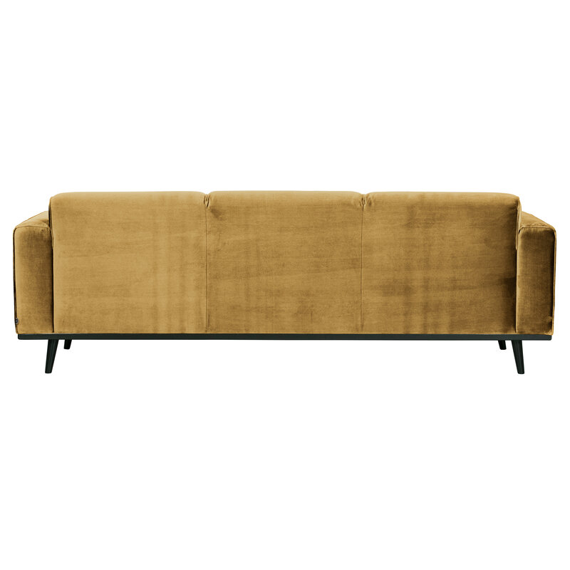 WOOOD-collectie Statement 3-zits Bank 230 Cm Fluweel Honing Geel