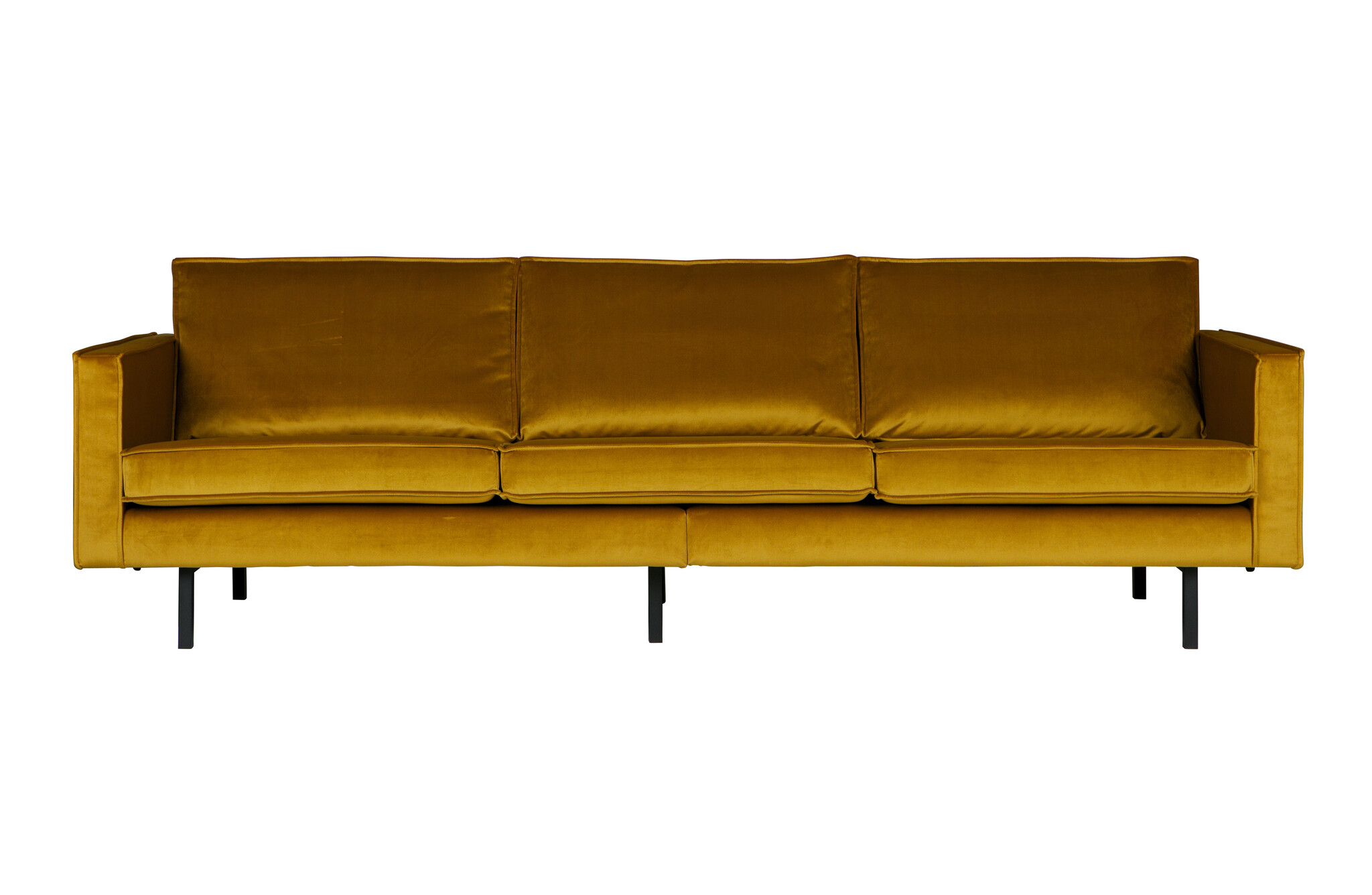 BePureHome-collectie Rodeo Bank 3-zits Velvet Oker