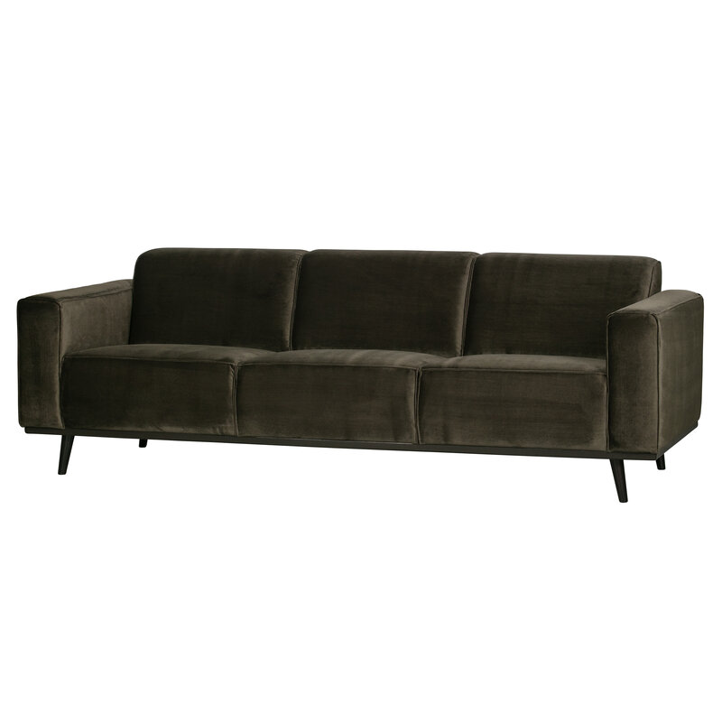 WOOOD-collectie Statement 3-zits Bank 230 Cm Fluweel Warm Groen