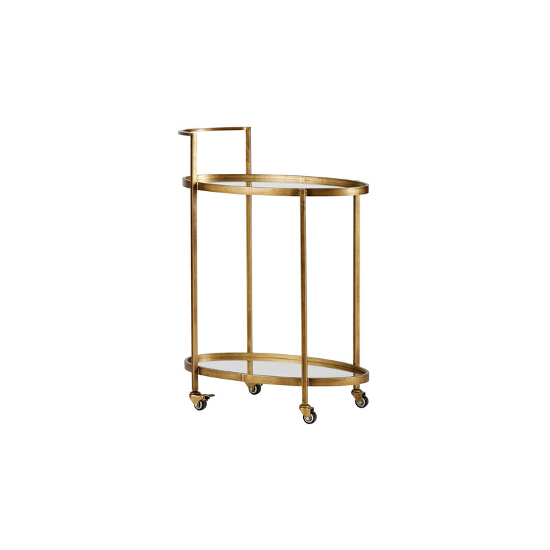 BePureHome-collectie Push Trolley Metaal Antique Brass