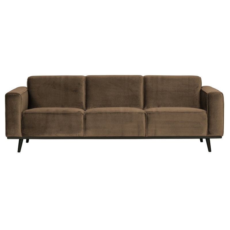 WOOOD-collectie Statement 3-zits Bank 230 Cm Fluweel Taupe