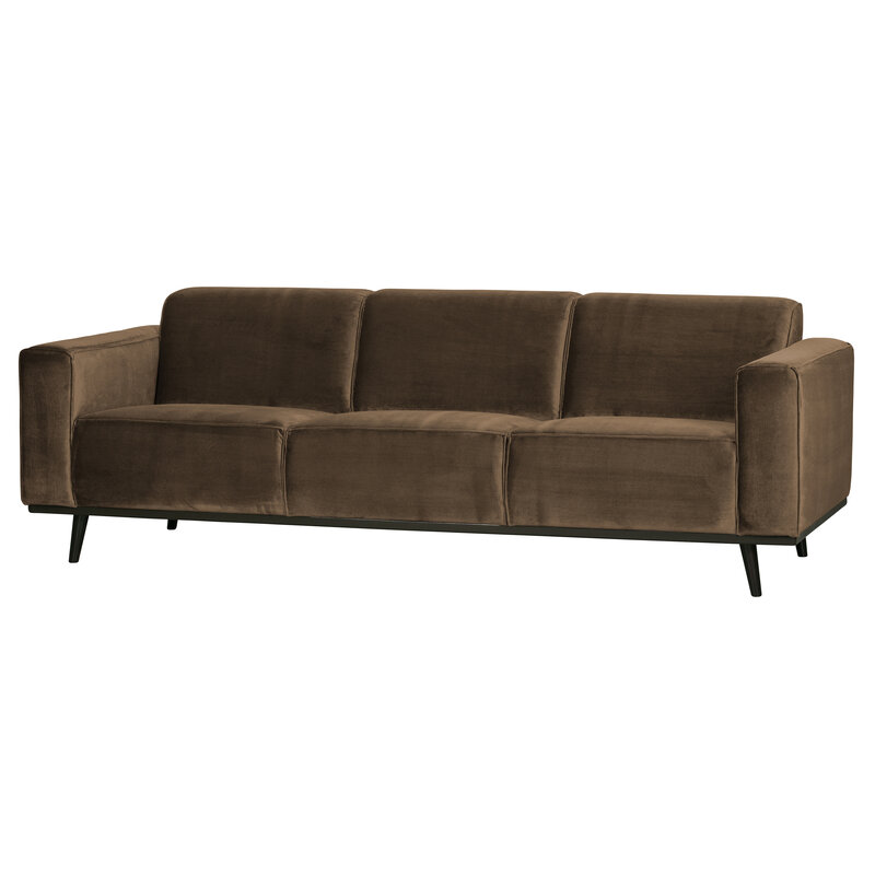 WOOOD-collectie Statement 3-zits Bank 230 Cm Fluweel Taupe