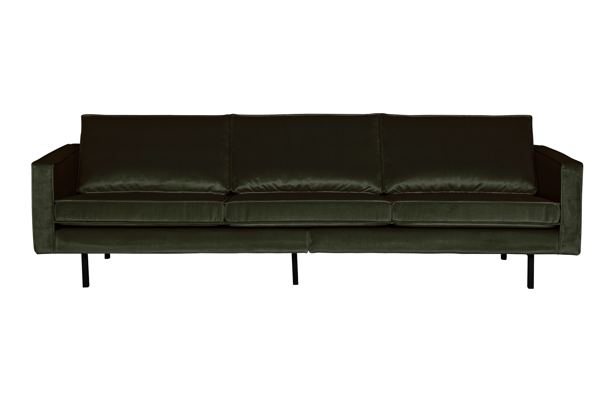BePureHome-collectie Rodeo Bank 3-zits Velvet Dark Green Hunter
