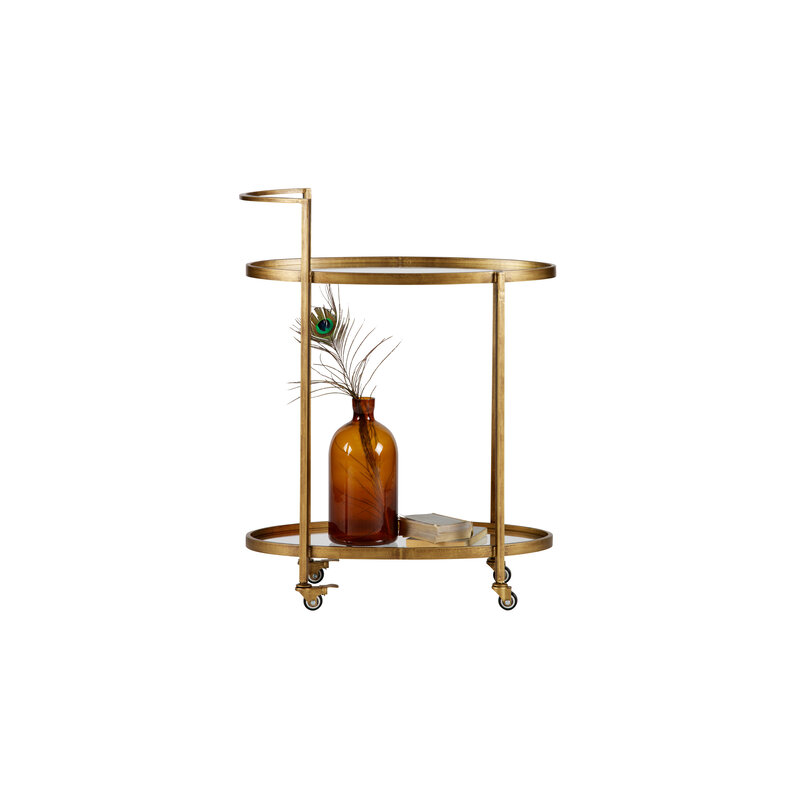 BePureHome-collectie Push Trolley Metaal Antique Brass