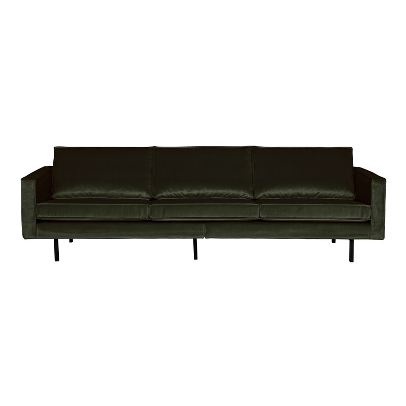 WOOOD-collectie Rodeo 3 Seater Velvet Dark Green Hunter