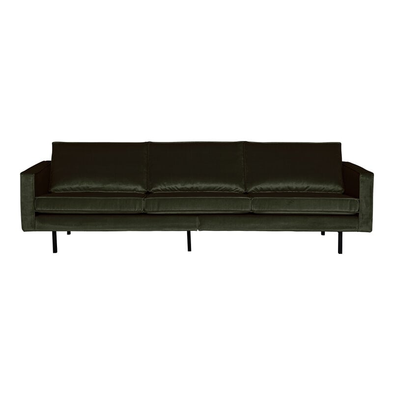 WOOOD-collectie Rodeo Bank 3-zits Velvet Dark Green Hunter
