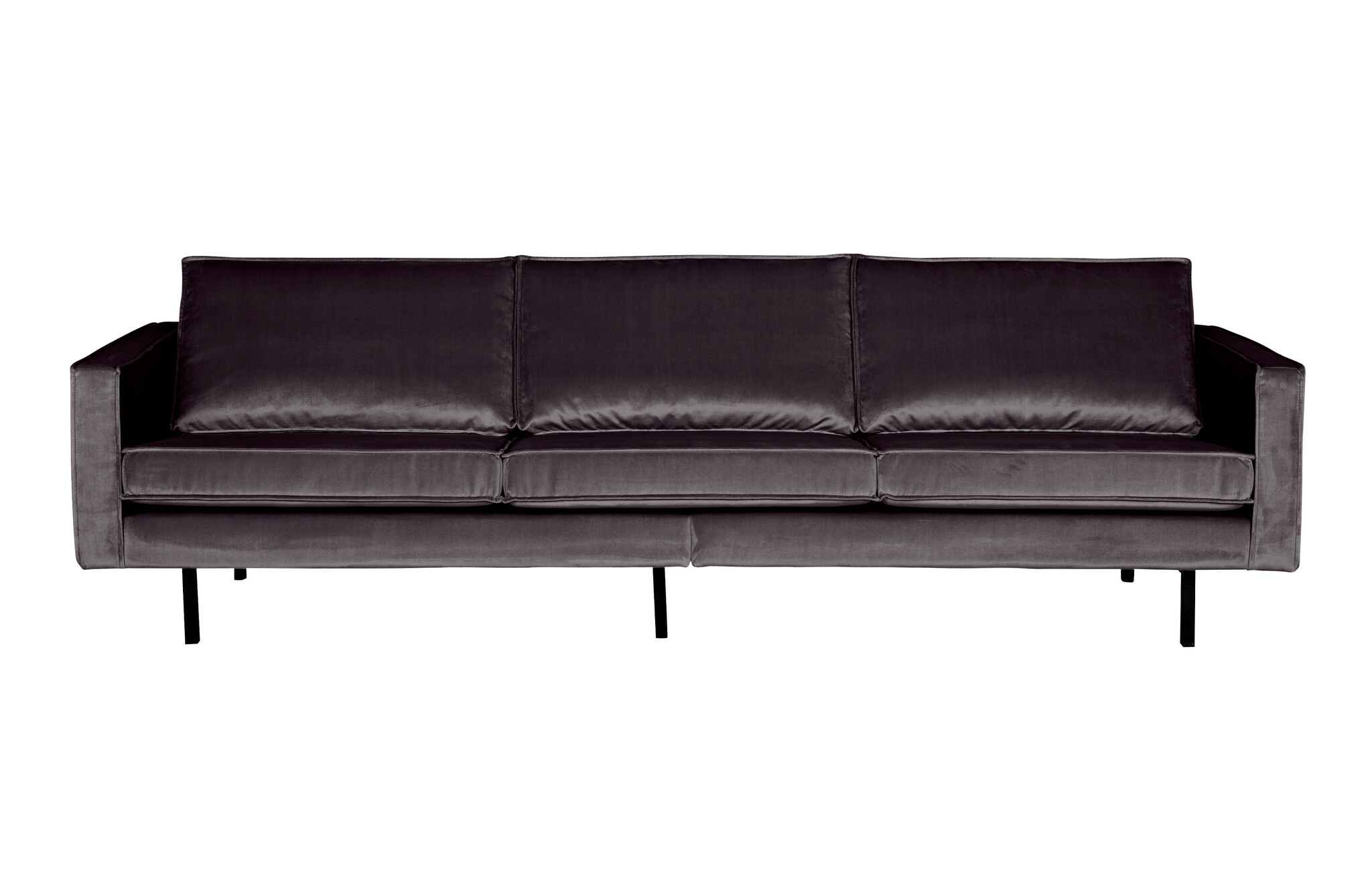 BePureHome-collectie Rodeo Bank 3-zits Velvet Antraciet