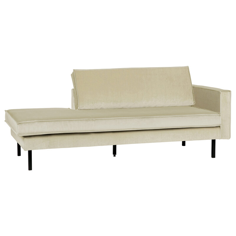 BePureHome-collectie Rodeo Daybed Right Velvet Pistache
