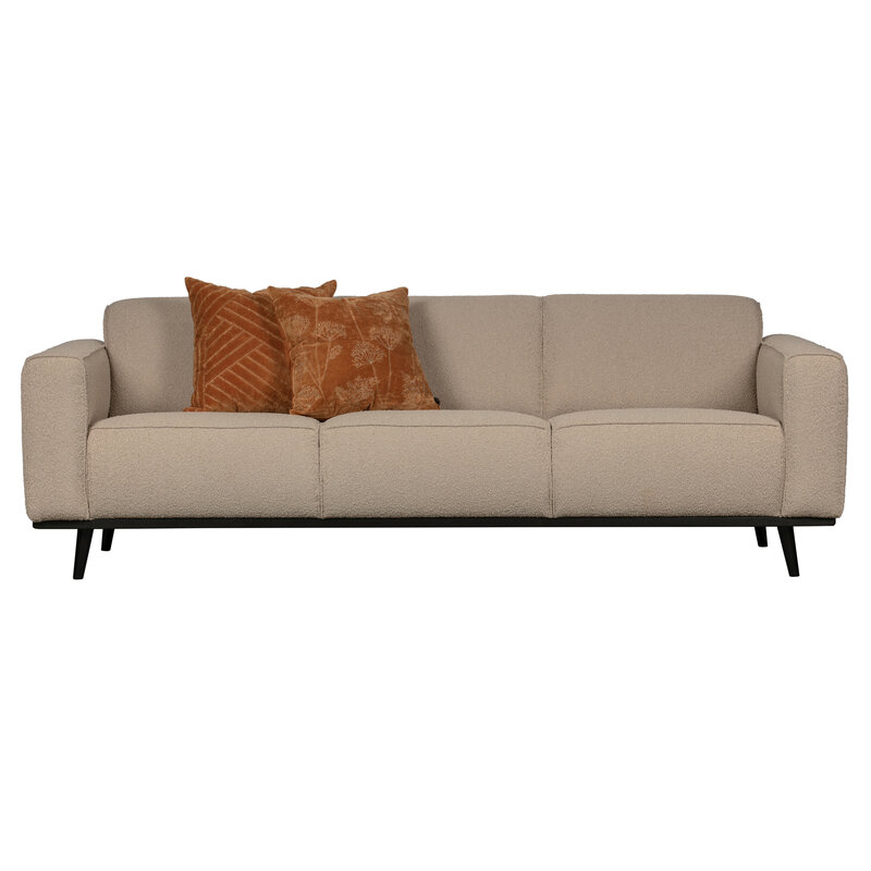 WOOOD-collectie Statement 3-zits Bank 230 Cm Bouclé Beige