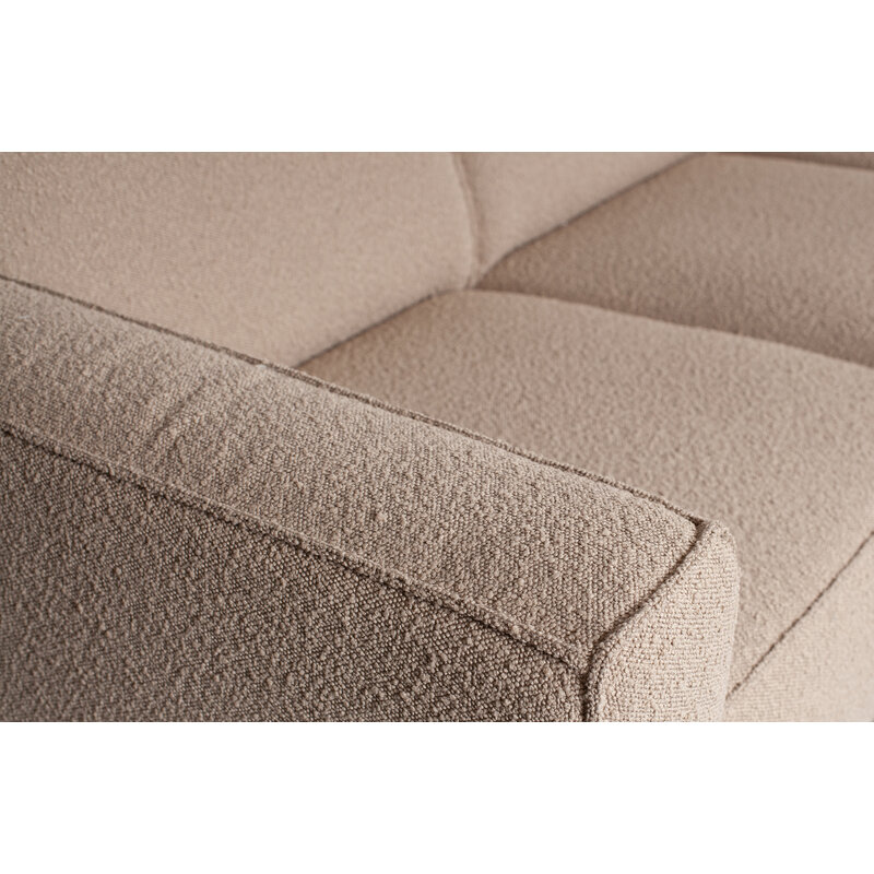 WOOOD-collectie Statement 3-zits Bank 230 Cm Bouclé Beige