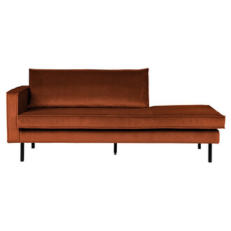 WOOOD Rodeo Daybed Left Velvet Roest