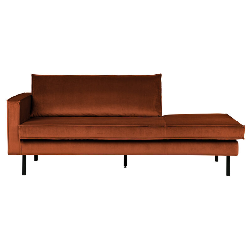 BePureHome-collectie Rodeo Daybed Left Velvet Roest