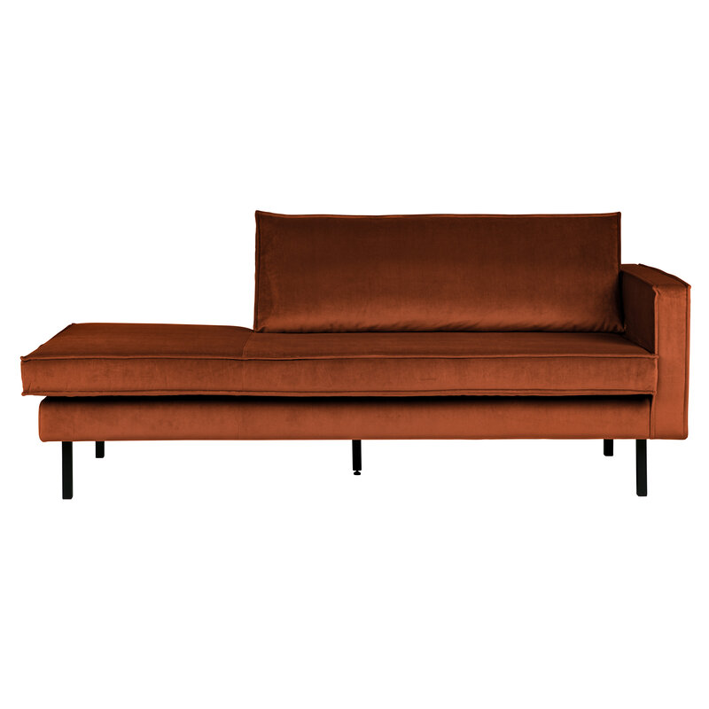 BePureHome-collectie Rodeo Daybed Right Velvet Roest