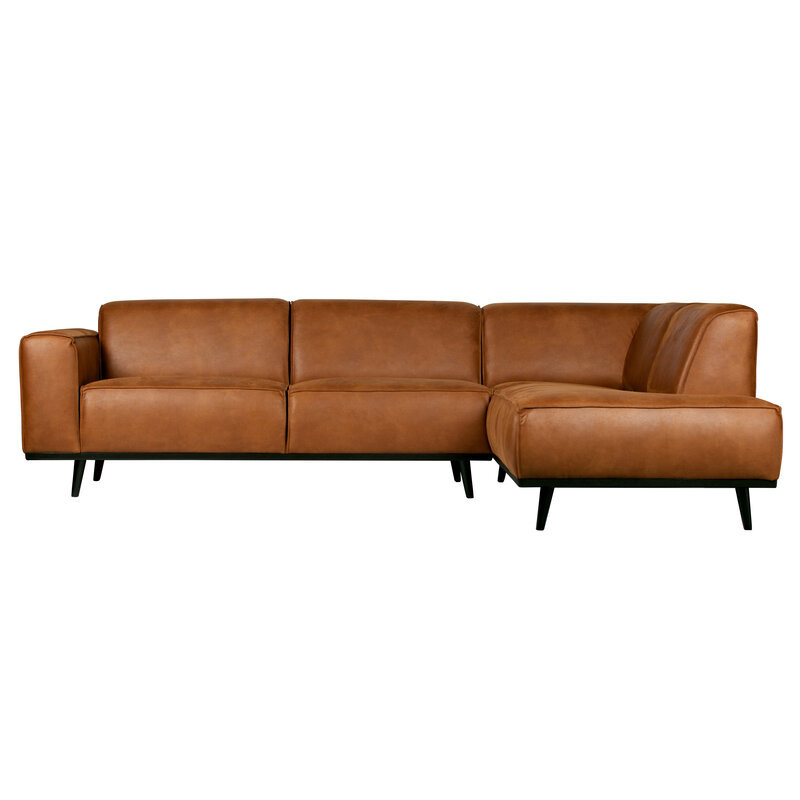 WOOOD-collectie Statement Hoekbank Rechts Lederlook Cognac