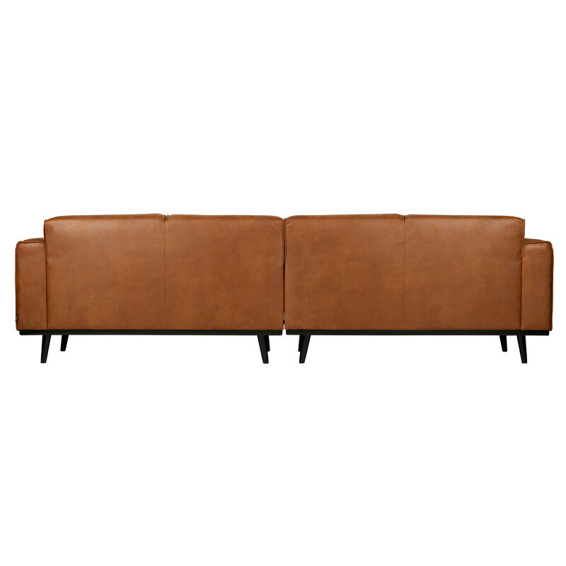 WOOOD-collectie Statement 4-zits Bank 280 Cm Lederlook Cognac