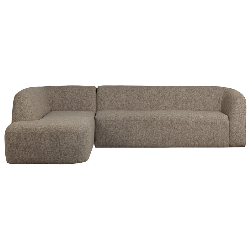 WOOOD-collectie Sloping Corner Sofa Left Light Brown Melange